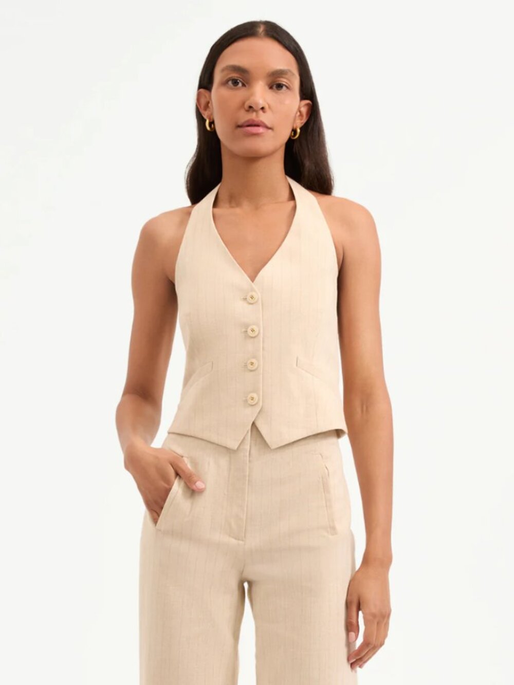 VERONICA BEARD Arabella Metallic Pinstripe Vest *NWT* —Part Of A 3-pc Set—